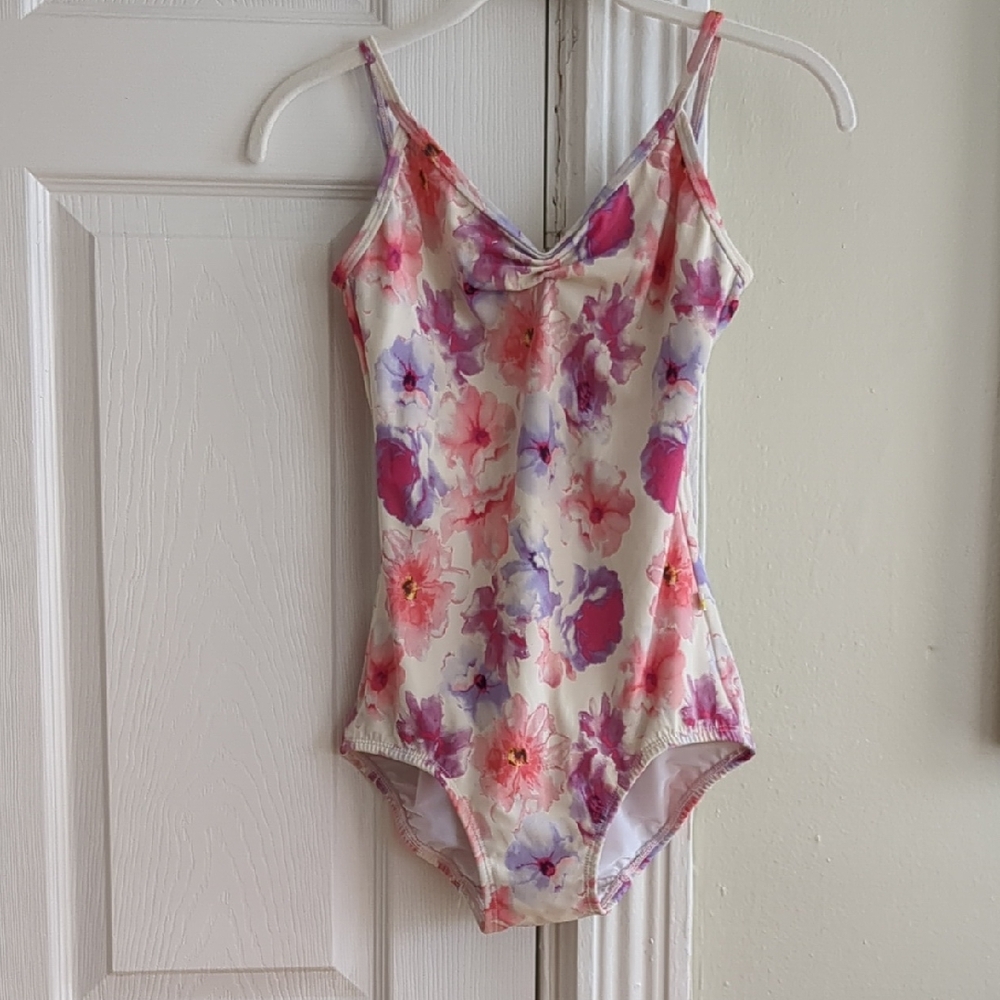 Pink and Purple Floral Leotard